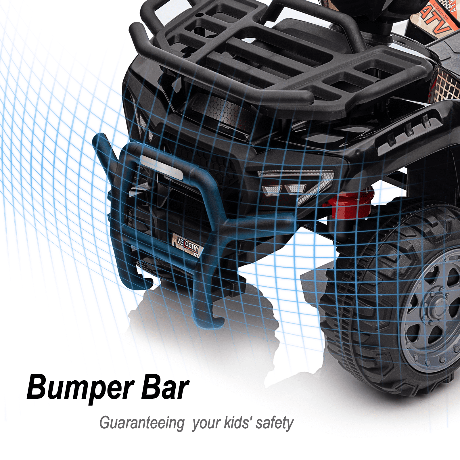 Hikiddo 6V Ride-on Toy for Toddlers, Kids ATV 4 Wheeler for 1-3 Boys & Girls with Music - Black