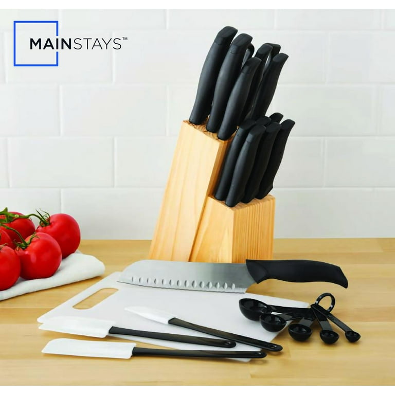 100 Collection Kitchen containers and knife block with cutting board 4 el.