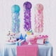 thumbnail image 5 of Decoración de cumpleaños de sirena, nuevo juego de vajilla con temática, mantel, vasos de papel, platos, telón de fondo, pancarta, globos para bebé, suministros para fiestas infantiles, 5 of 5