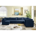 thumbnail image 3 of Meridian Furniture Jacob Navy Velvet Modular Sectional, 3 of 9