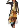 thumbnail image 1 of Eiffel tower Robe Chemise à Manches Longues Robes de Soirée Robes pour Femmes 2024 Luxe designer Fête, 1 of 4