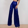 thumbnail image 2 of Fshinging Women's Pants Sequined Sparkling High Waisted Wide Leg Flared Pants Nightclub Wear Glitter Trousers, 2 of 6