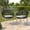 Dark Gray,Teak, variant on Dining Chairs, Set of 2 Outdoor Papasan Style Dining Chairs PE Wicker With Teak Finish Iron Legs And Beige Cushion, For Patio Dining, Light Brown Beige