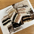 thumbnail image 4 of Hair Scrunchies Solid Color 4PCS Soft Satin Ponytail Holders Bobble Hair Bands, 4 of 10