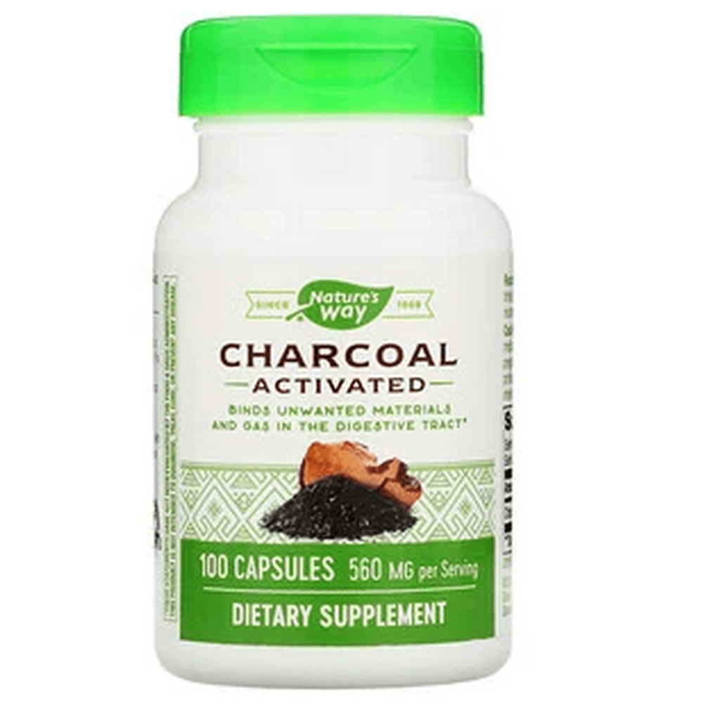 2 of Nature's Way, Charcoal, Activated, 560 mg, 100 Capsules Walmart