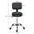 thumbnail image 4 of Zimtown Swivel Salon Stool Chair with Back Support Adjustable Hydraulic Chair with Backrest, 4 of 9