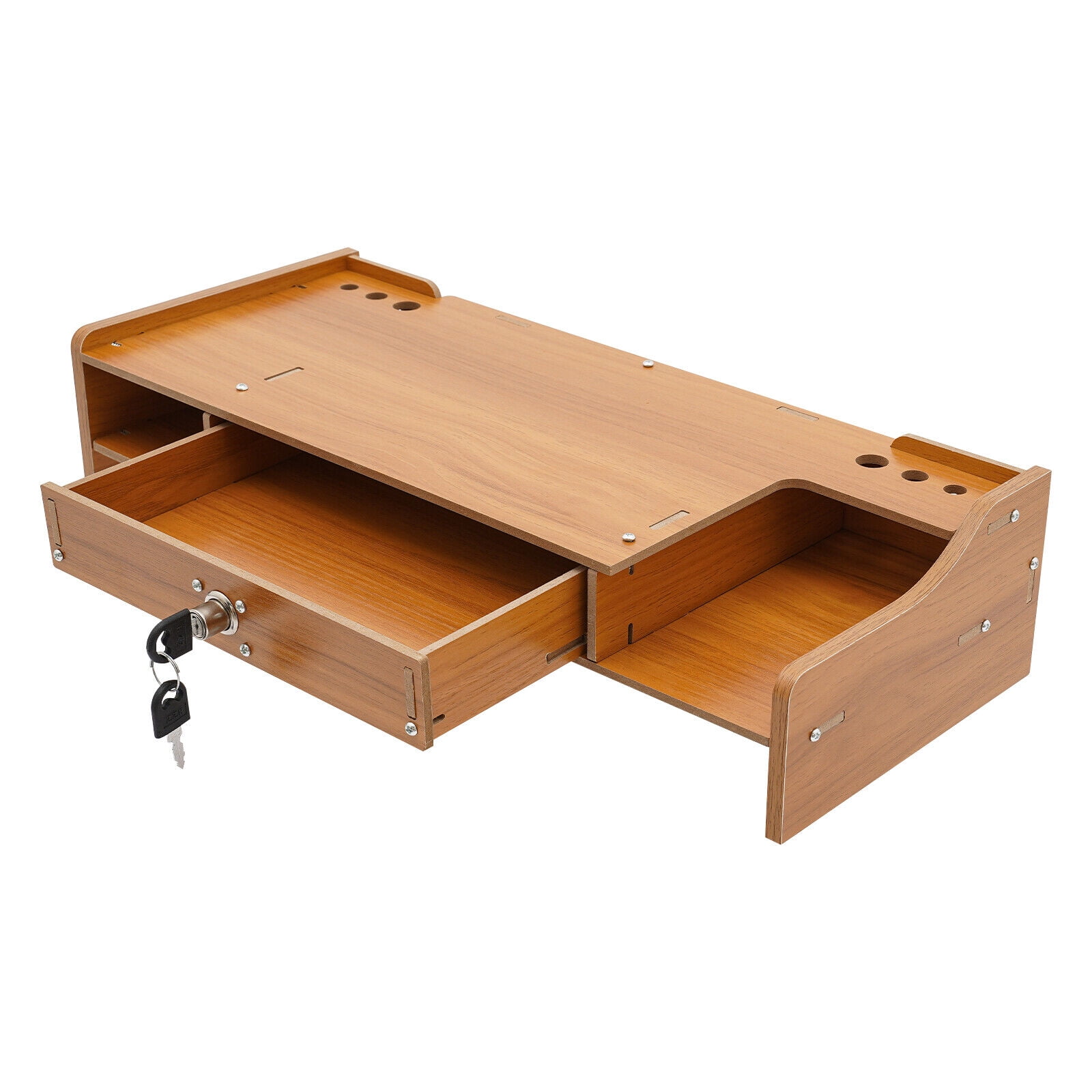 Miumaeov Wood Monitor Riser w/ Drawer Computer/Laptop/PC Stand for Desk Organizer