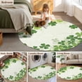 thumbnail image 5 of Round Rug 3.3Ft Washable Non-Slip, St. Patrick's Day Circle Area Rugs for Living Room Bedroom, Green Lucky Shamrock Spring Country Indoor Floor Mats Carpet Runner for Home Decor Aesthetic, 5 of 8
