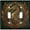 #2. Double Toggle, variant on Metal Light Switch Wall Plate Outlet Cover (Printed Image of Guilded Dragon Emblem - Single Toggle)