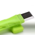 thumbnail image 2 of Stainless Steel Scallion Cutter Multifunction Scallion Slicer Vegetable Green Onion Shredder for Home Kitchen (Green Hadle 7 Blade), 2 of 6