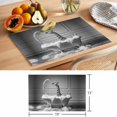 thumbnail image 6 of Giraffe Placemats Set of 6 Funny Animal Bathtub Abstract Art Grey Place Mats Indoor Wipeable Table Mats Washable Cloth Dining Table Placemats for Kitchen Holiday Party Home Decor 13x19 Inch, 6 of 9