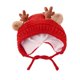 thumbnail image 5 of Gorro de invierno para bebé perfke rojo con orejas de alce, 5 of 9