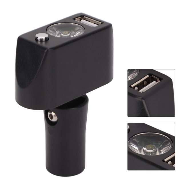 LED Electric Wheelchair Light, 3 Pin XLR Head Universal Adjustable Angle Wheelchair Lighting Controller for Night