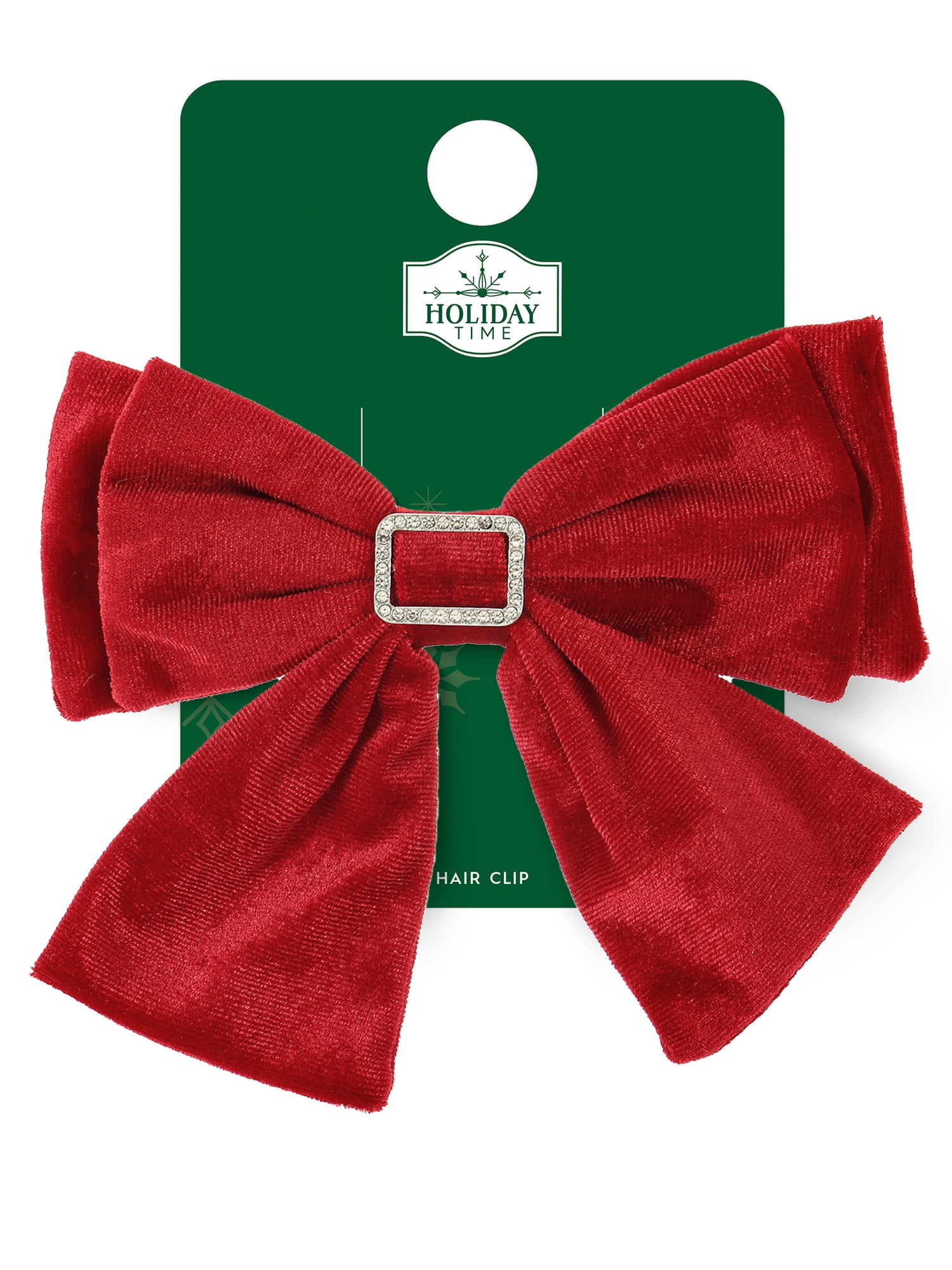 Holilday Time Red Velvet Hair Bow, 1 Piece