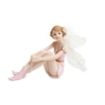 thumbnail image 4 of Figura de hada de , adorno creativo de escritorio, escultura de resina pintada a mano, estatua de niña para estantería de casa y dormitorio. Abraza las rodillas rosadas, 4 of 7