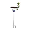 thumbnail image 2 of Almencla Bird Feeder Metal Bird Bath Iron Art Weatherproof with Stake Decorative Birdbath Hummingbird, 2 of 8