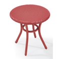 thumbnail image 4 of Crosley Furniture Palme Port en Osier Patio Table Ronde en Rouge, 4 of 6