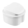thumbnail image 1 of Denture Case, Denture Cup with Strainer, Denture Bath Box False Teeth Storage Box - Dark Blue & White, 1 of 3