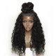 thumbnail image 3 of Pelucas onduladas con encaje frontal profundo, pelucas de cabello brasileño para mujeres negras, color negro natural, densidad del 150 %, 24 pulgadas, 3 of 8