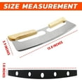 thumbnail image 2 of 14 Inch Pizza Cutter, Mezzaluna Chopper, Mezzaluna Salad Chopper, Pizza Cutter Rocker Knife With Wooden Handle, Large Pizza Knife Tool…, 2 of 8