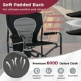 thumbnail image 6 of Goplus Outdoor Rocker Camping Chair for Adults with Dual Springs Padded Back Black, 6 of 10