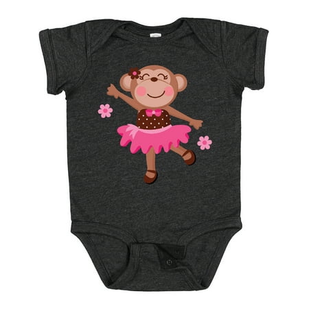 

Inktastic Ballerina Dance Monkey Gift Baby Girl Bodysuit