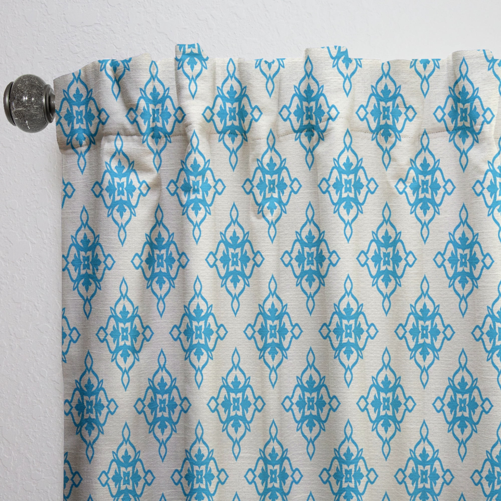 Designart 'Ornamental Retro Pattern I' Mid-Century Modern Curtain Panel