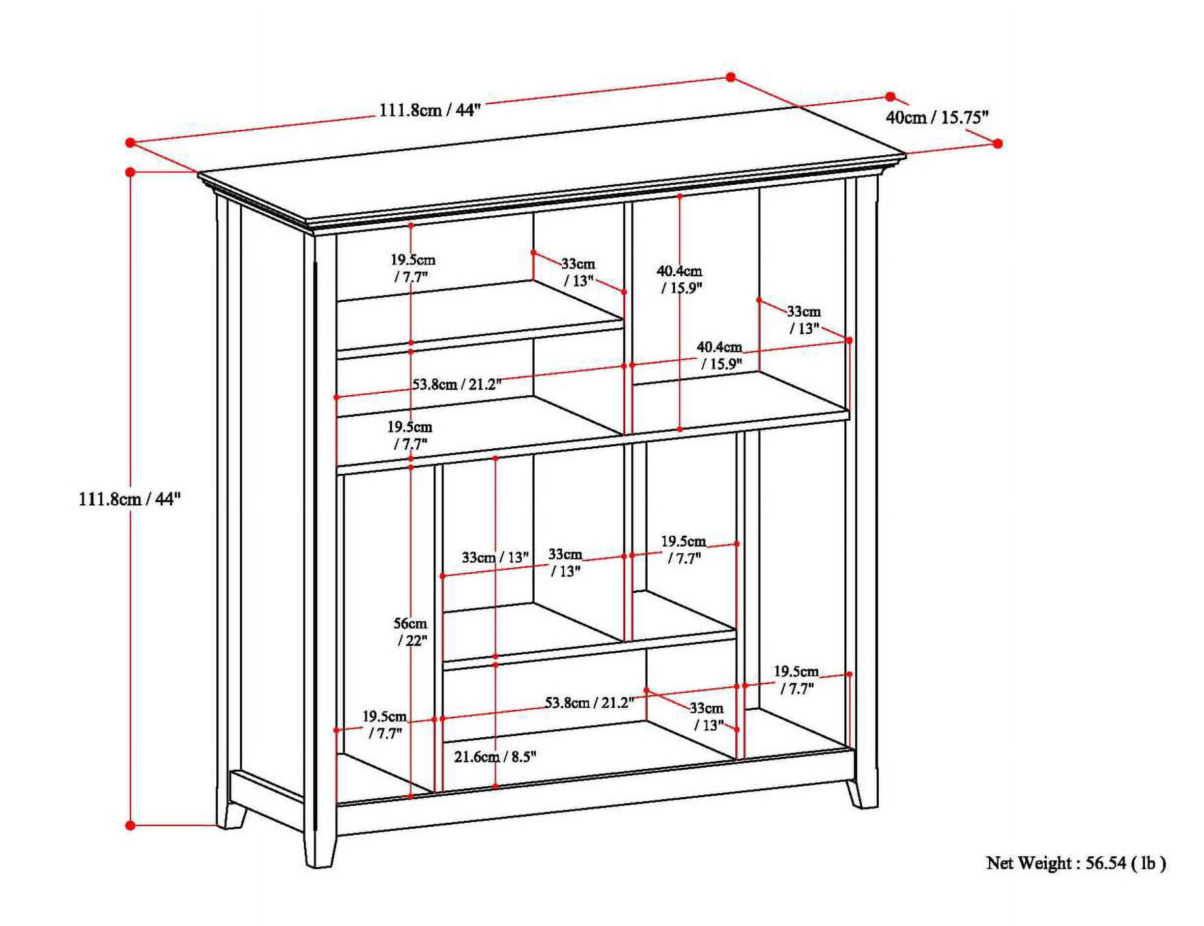 Simpli Home Amherst SOLID WOOD 44 inch x 44 inch Transitional Multi Cube Bookcase and Storage Unit in White