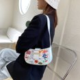 thumbnail image 4 of Sywqhk Bolso De Hombro Para Mujer Con Grafiti A La Moda, Bolso De Mano De Calle Pu Para Mujer (Blanco) Sywqhk Para estrenar, 4 of 9