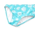 thumbnail image 6 of Serdomi Little Girls Blue Coral & Seashell Print One-Piece Swimsuit Asymmetrical Ruffle Bathing Suit Size 8, 6 of 7