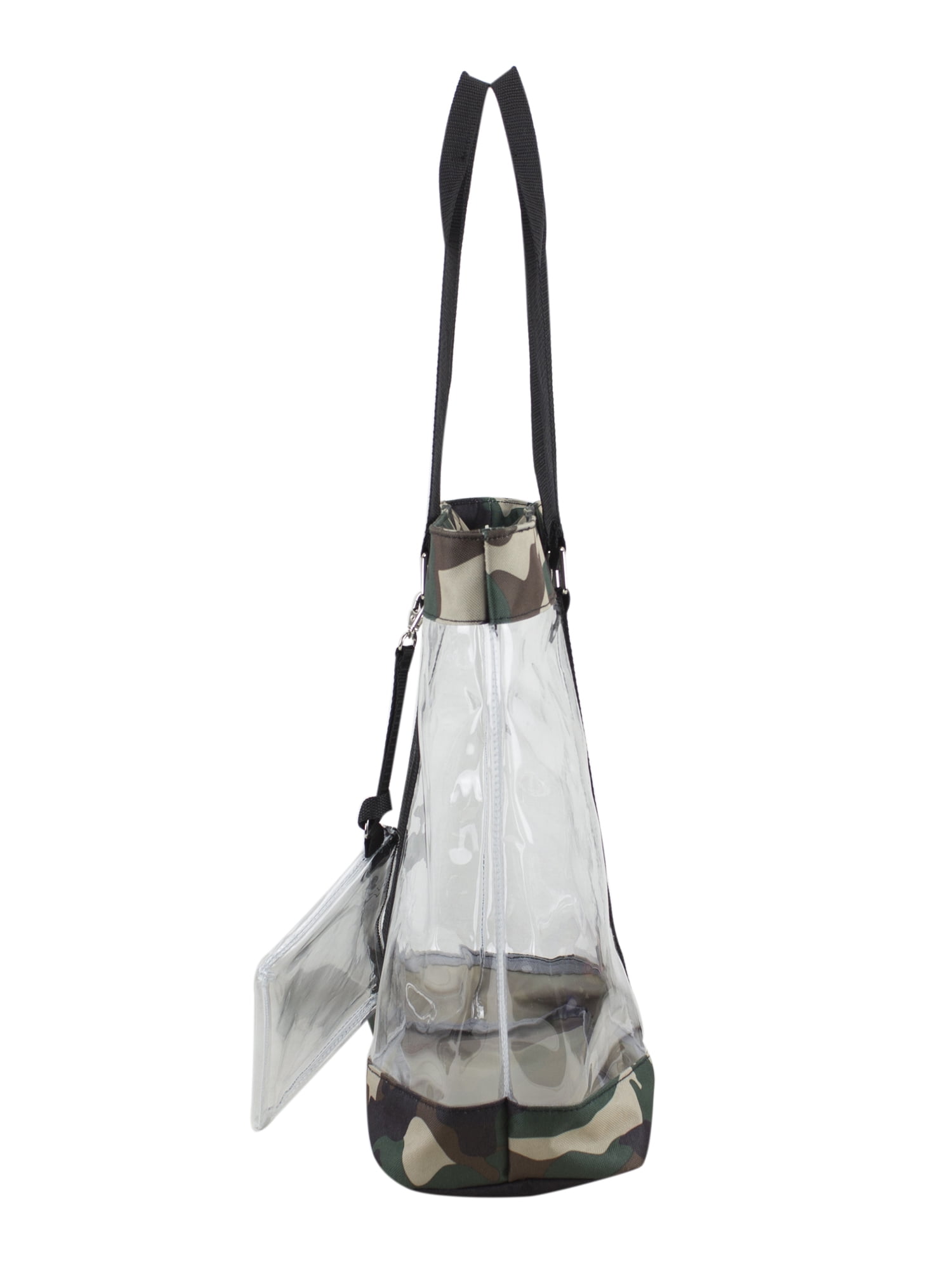 Eastsport Supreme Deluxe Clear Tote with Wristlet, Camo