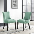 thumbnail image 2 of Modern Contemporary Urban Design Kitchen Room Dining Side Chair ( Set of Two), Blue, Fabric, 2 of 5