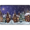 thumbnail image 4 of SKYSONIC Winter Christmas Moon Non-Slip Area Rug, New Year's City Floor Carpet Comfort Floor Mats Decor for Indoor Front Porch,Living Room, Bedroom,Kitchen,72"x48", 4 of 5