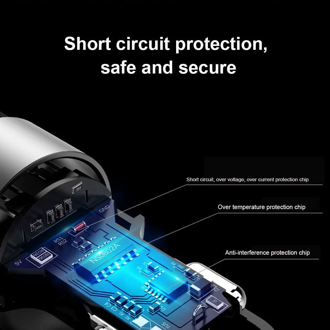 Car Charger for OnePlus Pad 2/Pro/3 (2025) - 36W Fast 2-Port USB Coiled Cable Type-C Quick Charge DC Socket Power