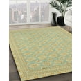 thumbnail image 2 of Ahgly Company Indoor Square Abstract Metallic Gold Oriental Area Rugs, 7' Square, 2 of 6