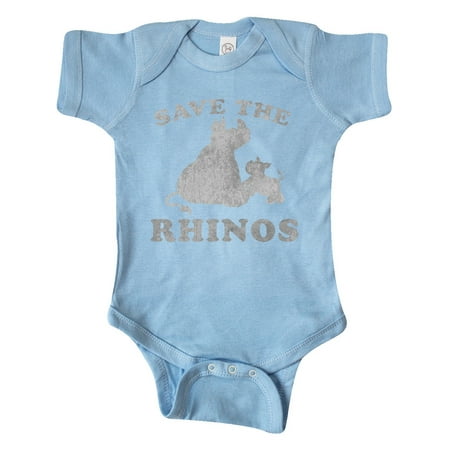 

Inktastic Save the Rhinos with Cute Rhinos Gift Baby Boy or Baby Girl Bodysuit