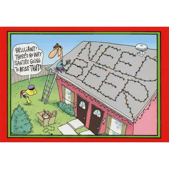 Nobleworks Need Beer Funny / Humorous Christmas Card (1 card/1 envelope)