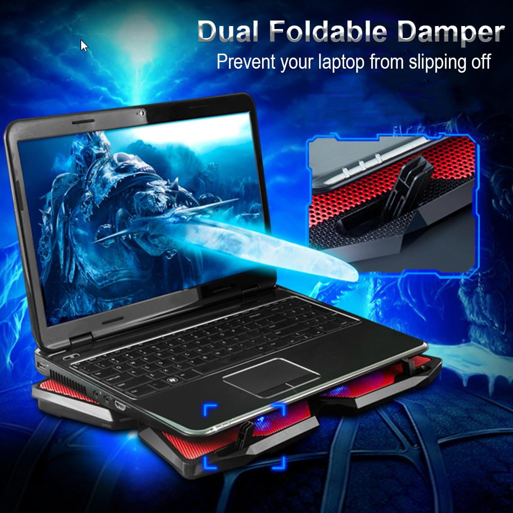 LeeQinersw 2x Laptop Cooling Pad 12-17'' Notebook Silent Cooler Stand with 4Fan 1400RPM