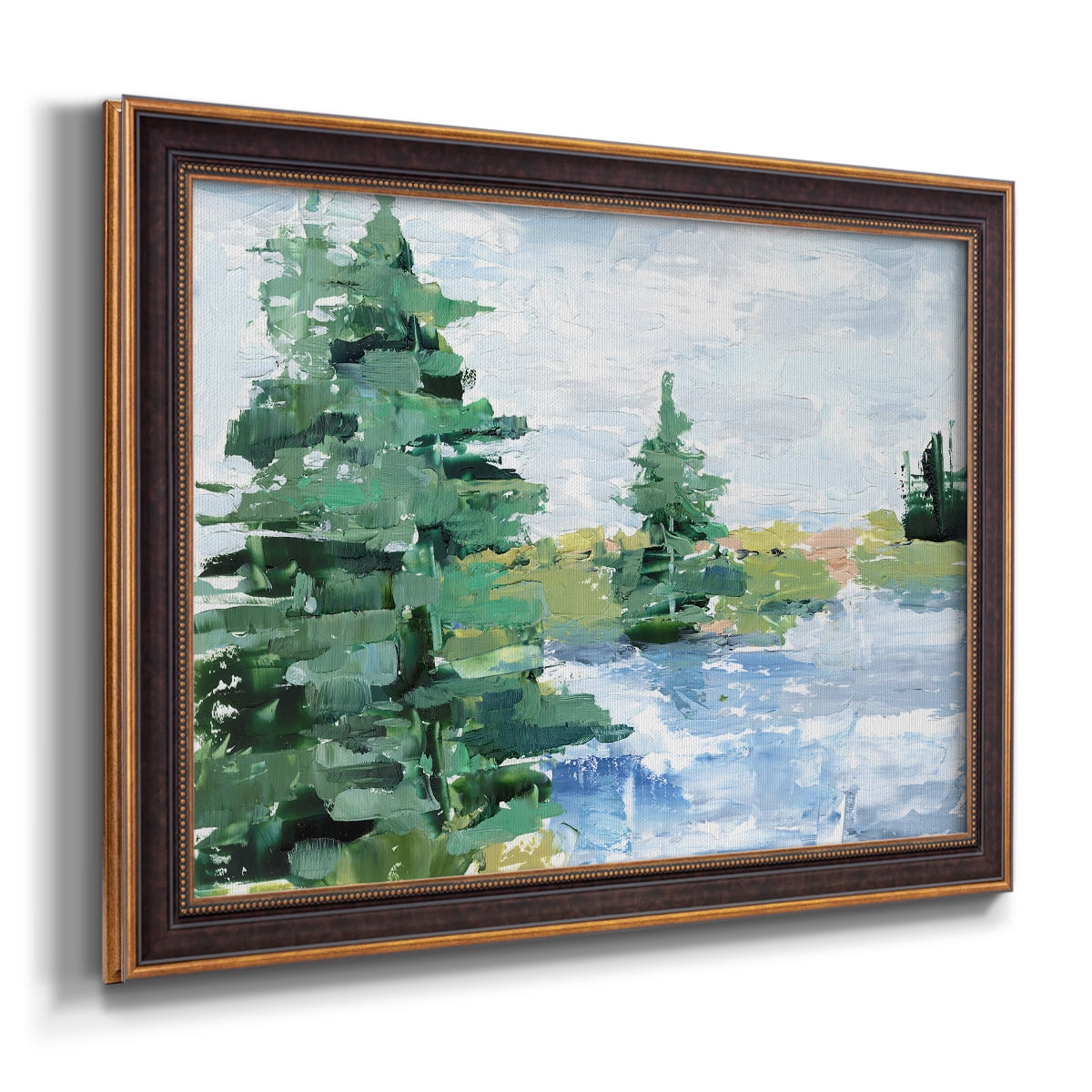 Evergreen Lake I Premium Framed Canvas- Ready to Hang