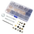 thumbnail image 2 of Metal Snap Fastener120 Set Snap Fastener Snap Fastener Snap Fastener Kit High-Intensity Output, 2 of 8