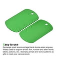 thumbnail image 4 of Uxcell Metal Stamping Blank DIY Engrave Aluminum Label Tags for Craft, Pendant Decoration Green 10Pcs, 4 of 5