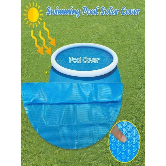 Wrjufa Round Pool Cover Protector 8ft Foot Above Ground Blue Protection Swimming Pool As show