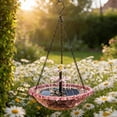 thumbnail image 4 of Rewenti Bloom Jardin Extérieur Flottant Suspendu Mangeoire Solaire pour Oiseaux Bain d'Oiseaux Fontaine Élément d'Eau, 4 of 5