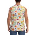thumbnail image 4 of Xecao Insects In Plants Print Men's Tank Top: Sleek Sleeveless Tee for Casual Sports and Beach Occasions-Small, 4 of 7