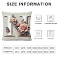 thumbnail image 5 of GOSMITH  Initial Letter Floral Throw Pillow Cover for Women Girls Room Bed Sofa Couch Decoration, Decorative Monogram Alphabet Rose Butterfly Flower Pillowcase Cushion Case, 5 of 5