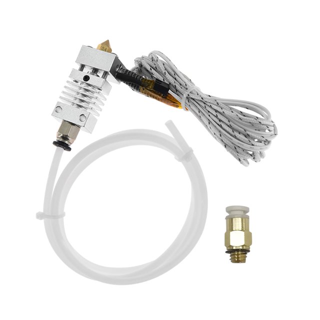 Metal Hotend Extrusora Kit de cable con boquilla de latón de 0.4 mm Cabezal de impresión Bloque cale Abanopi Kit de extrusora