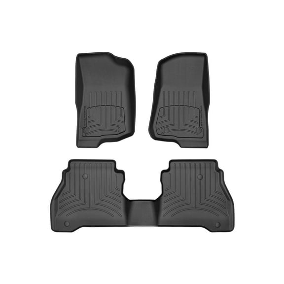 WeatherTech FloorLiner HP Custom Fit Floor Mats compatible with 2020-2026 Jeep Gladiator - 1st & 2nd Row, Black