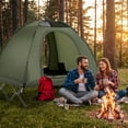 thumbnail image 3 of Biotree 2-Person Foldable Off-Ground Camping Cot Tent with Pop Up Shelter and Wheeled Carry Bag, Green, 3 of 10