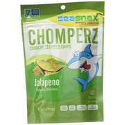 SeaSnax Chomperz Crunchy Seaweed Chips, Jalapeno, 1 Ounce (Pack of 8)