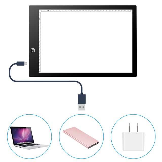 mesa de luz led de dibujo A4 Mesa de luz LED 5 mm Super Light Tablero portátil Enchufe de dibujo profesional en uso